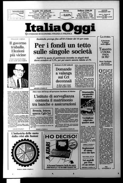 Italia oggi : quotidiano di economia finanza e politica